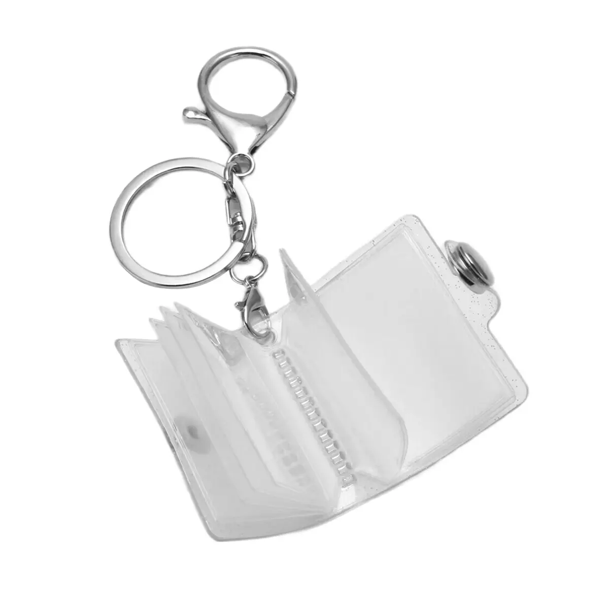 Compact Durable Transparent Plastic Mini Photo Album Keychain - 8 Pages, 16 3.5x4.5 cm Photos, DIY Gift for Boyfriend for Valentine's Day, Mother's Day, Easter, Diy Birthday Gift