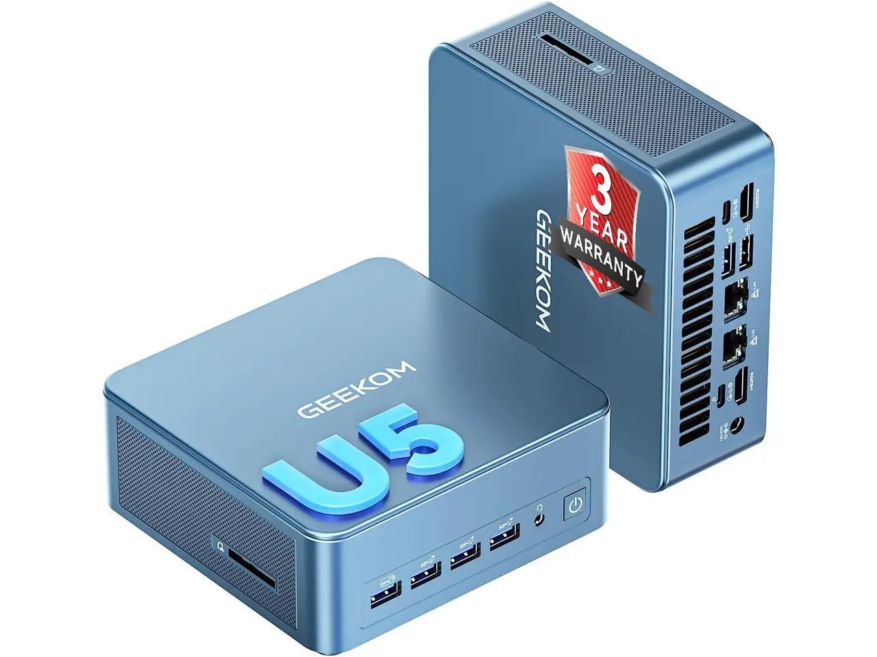 GEEKOM Industrial Mini PC IT12 MAX with Intel Core Ultra 5 125U (AI Boost) | Multitasking Mini Desktop Computers (Intel Graphics) 16GB LPDDR5(5600MT/s) 500GB SSD 8K | WiFi 7| Dual LAN