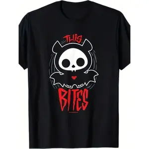 Skelanimals Diego Bat This Bites Red Halloween Spooky Logo T-Shirt220g y2k  outfits  men time  tee  shirt  backwards demon slayer  merch double print oversize lightweight acid valentine gift cadena  mr  stiven Y2K graphic tee