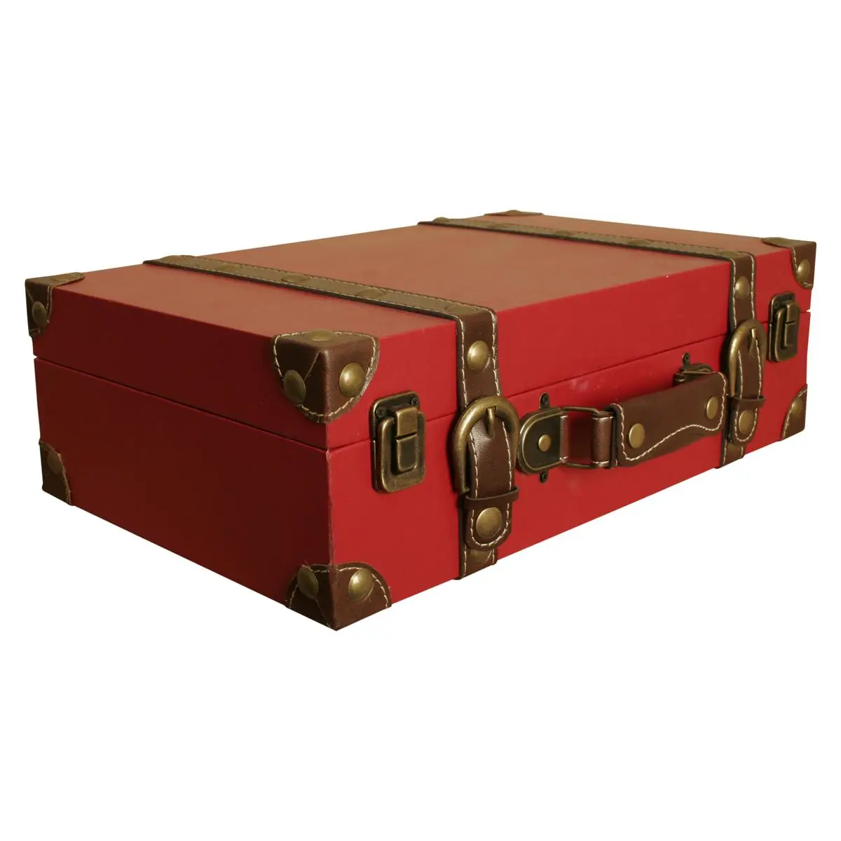 212 MAIN Faux Leather Hardside Luggage Set - Red, Durable Luggage Set, Wald Imports SP0014