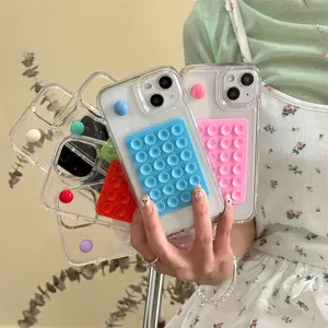 Silicone Suction Phone Holder Mat Multifunctional Suction Cup Wall Stand Square Anti-Slip Double Side Selfie Cellphone Bracket Sticker