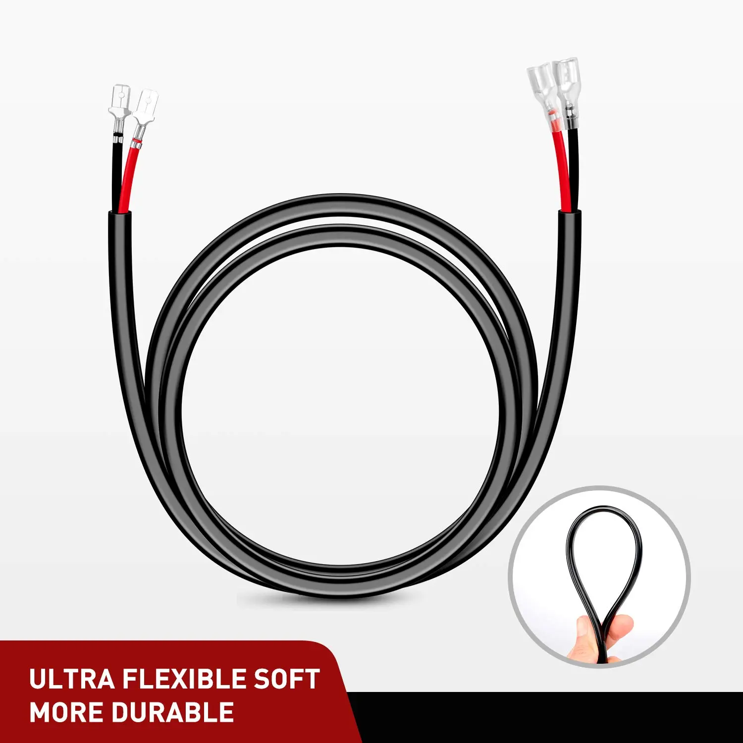 Nilight Wire Extension, 3 Feet, Play and Plug 16 Gauge – Wiring Harness Extension for Off Road LED Work Light Bar