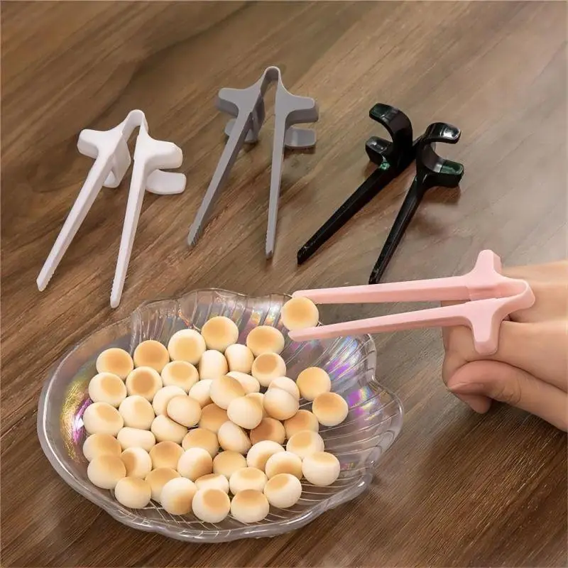 Reusable Finger Chopsticks, 4 Counts/set U Bracket Design Finger Chopsticks, Snack Grabber Tongs, Kitchen Utensils for Daily Use