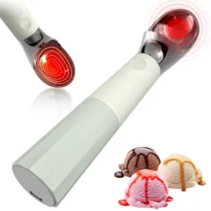 Electric Heated Ice Cream Scoop, Rechargeable Ice Cream Scooper with Inductive Heating, Non-Stick Spoon, USB Charging for Easy Scooping