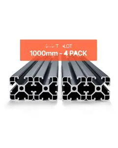 4 Pieces 39.4 Inch (1000mm) T-Slot 4040 Aluminum Extrusion Anodized Linear Rail for CNC Machine Build, Linear Guide Rail System, High Precision Industrial Grade Aluminum Profile Component