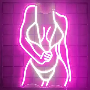 Neon Light Lines Girl Body Shape Decor, Soft Graceful Art Sexiness, Bedroom Bar Beauty Space Decoration, Romantic Unique Gift, LED Neon Light