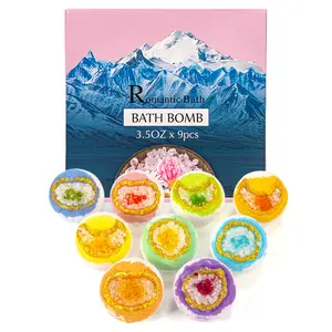 Bath Bombs for Women, 9 Pack Salt Bath Bombs Gift Set, Premium Bath Bombs with Natural Essential Oils, Home Spa Stress Relief, Relaxation Self Care, Birthday Gifts for Women Men & Gift Box Packaging, Birthday Gifts for Women Men & Gift Box Packaging