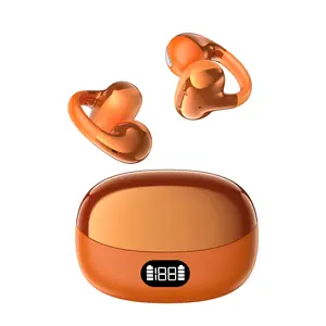 Bluetooth 5.4 Clip-On Earphone Audio Headset with 1.5 Hours Charging Time Type-C Port for Movies & Sports