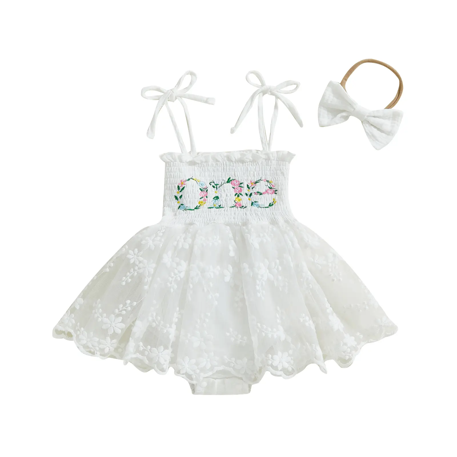 One Year Old Girl Birthday Outfit Tie Shoulder Smocked Romper + Bow Headband Fairy 1st First Birthday Outfit - TikTok Shop One Year Old Girl Birthday Outfit Tie Shoulder Smocked Romper + Bow Headband Fairy 1st First Birthday Outfit - TikTok Shop