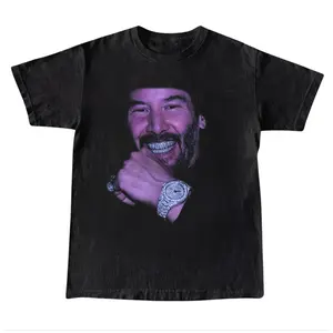 Vintage Keanu Reeves Diamond Grill Graphic Tee, Celebrity Graphic Shirt, Trendy Keanu Shirt, Iconic Actor Graphic Tee, Gift for Men, Gift for Women, Crew Neck T-shirt, Trending T-shirt