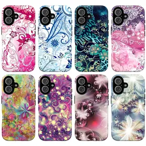 Abstract Flower Art Phone Case – Colorful Swirl Flower Aesthetic Cover with Vintage Pattern Design,phone Case Suitable for Iphone 11/12/13/14/15/16/17 Pro Promax Plus Air and Samsung S22/S23/S24/S25 Plus Ultra Fe| Artistic Retro Aesthetic Gift