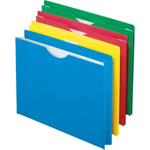 Color Reinforced File Jacket, 2-Inch Expansion, Letter Size, Assorted Colors, 8 Pack (12003EE)