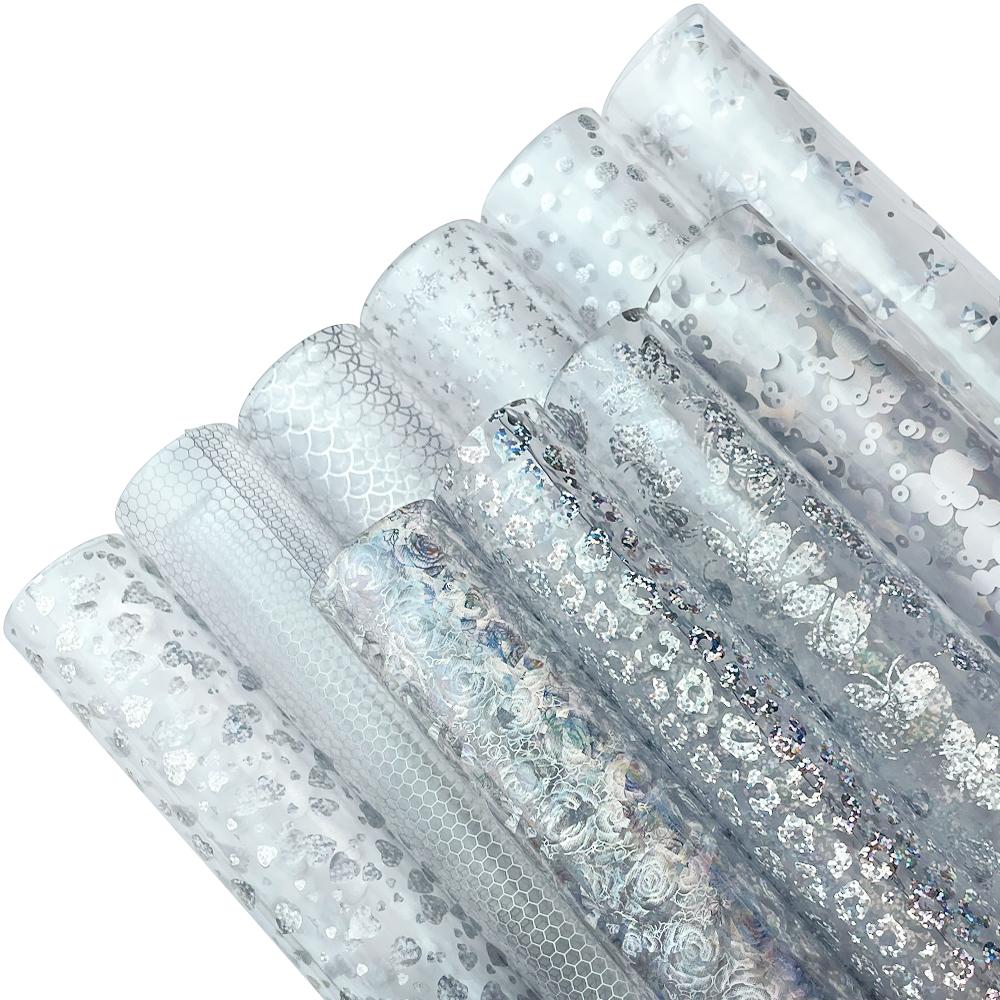 10 Sheets Glitter PVC Waterproof Faux Leather Sheets, 8x12 Inches. Perfect for DIY Cosmetic Bags, Hair Accessories, Handbags, Keychains Crafts Materials, US Inventory