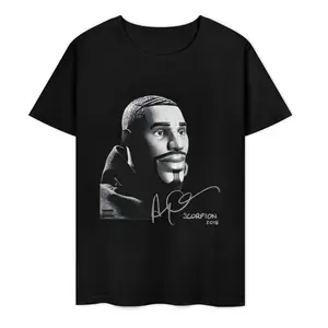 Drake Scorpion 2018 Album Meme Face Graphic T-Shirt, Funny Cartoon Drake Portrait Casual Short Sleeve Tee, Hip-Hop Fan Streetwear Top
