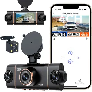 Dash Cam Front and Rear 360 Dashcam 4 Channel Car Camera Dash Camera for Cars, FHD 1080P+720P*3 Camara , 5G WiFi &APP Control, Night Vision/G-Sensor, 170°Wide Angle, Parking Mode