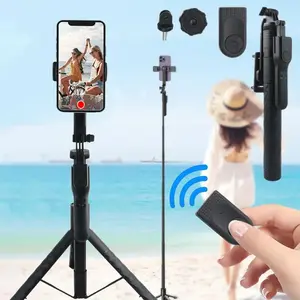 68" Professional Remote Selfie Stick With Cell Phone Holder Camera Tripod Stand