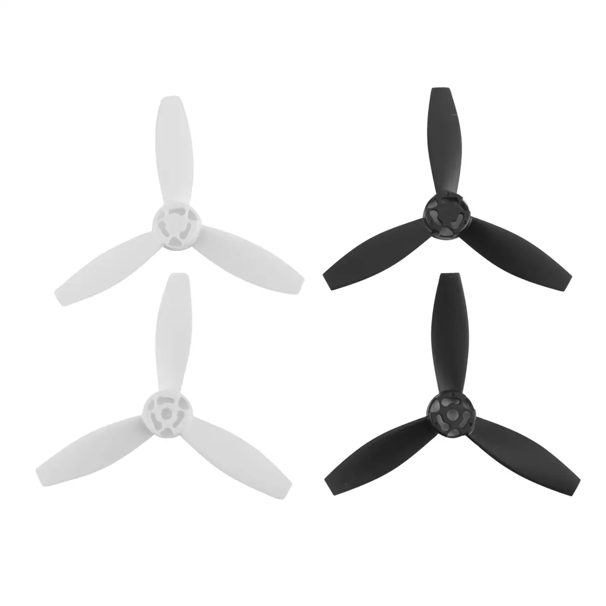 100% New 4-Pieces Plastic Replacement Set Propeller Blades for Parrot Bebop 2 Drone, Black and White Accessories, 2 White Propellers