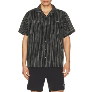 Maui and Sons Ashline Short Sleeve Shirt in Black