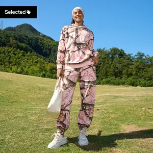 JOJOANS Airplane Mode Travel Hoodie For  Women Camo Maple Leaf Hoodie Printed Sweatpants Lounge Sets TikTokShopBlackFriday