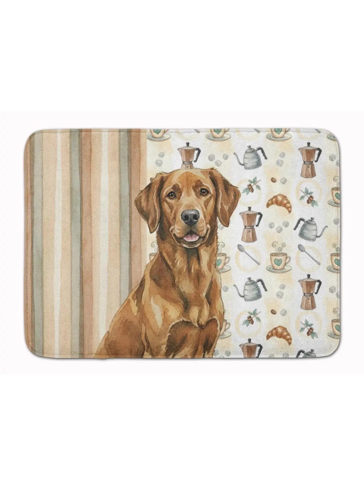 Carolines Treasures WDK7367RUG 19x27 in. Chesapeake Bay Retriever Animal-Inspired Art-Themed Cushioned Coffee Bar Memory Foam Kitchen Mat, Animal-Inspired Kitchen Rugs, Art-Themed Kitchen Rugs