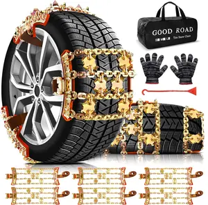 Tire Chains, Snow Chains, Anti-slip for   SUV RV,  Tire Chains, Tire Width 225-285 mm, Set of 6