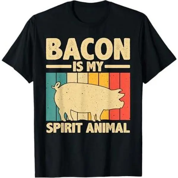 Cool Bacon Design For Men Women Kids Bacon Pig Pork Lover T-Shirt
