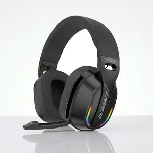 MZYJBL B500 Gaming Headset | Wireless Dual-mode Connection + Zero Latency + Retractable Microphone with Auto Mute + High-fidelity Stereo Sound + Quick Charging, Compatible with PC, Laptops and Mobile Phones