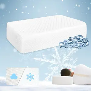 Cube Memory Foam Pillow Pro-Long for Side Sleepers, Snorers - Soft Cervical Pillow for Neck and Shoulder Pain Relief, 24"/12"/5" Dimensions