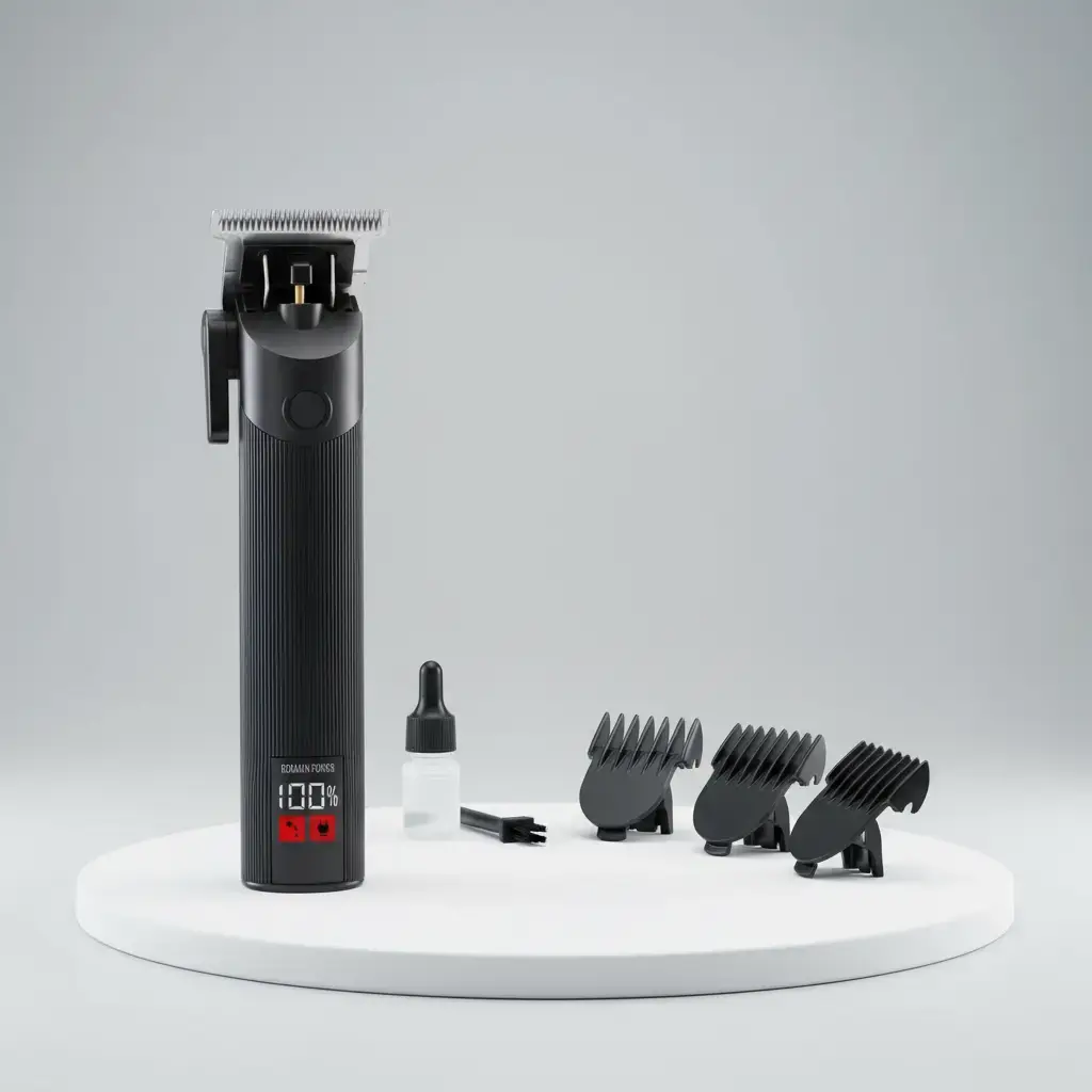 KOMINGDON Professional Unisex Trimmer/Hair Clipper (supports 0 mm bald head shaving) — Professional salon-grade hair clipper — Metal body, digital display, USB charging — Cordless operation — A great gift for people with facial hair, short hair, or a bald
