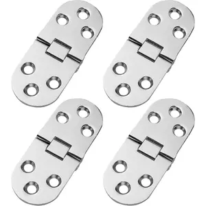 Hinge 180 Degree Heavy Duty Flip Top Hinge for Folding Tables, 3.1"x1.1" with 24 Screws