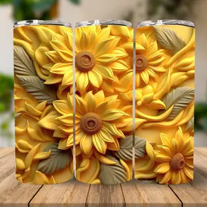 All sunflower Tumblers Drinkware Printed Metal