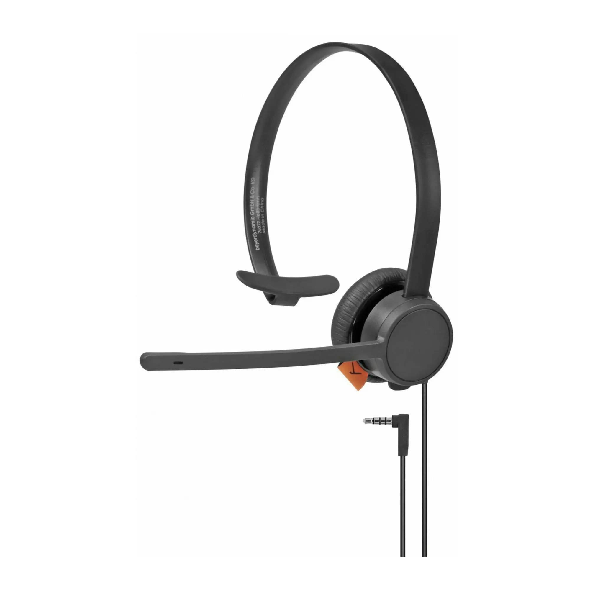 Beyerdynamic HSP 321 Single-Ear Headphone with Flexible Head Band, Adjustable Microphone Arm, Audio Performance Enhancement, Device