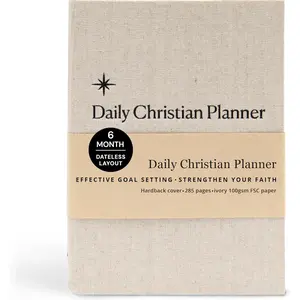 Daily  Planner & Goal Setter ( Hardback) - Faith Planner & Daily Devotional, Goal Setting, Prayer ,  ,  Gifts For Men & Women