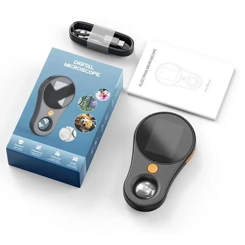 Portable Handheld Digital Microscope, 1 Count 500x Magnification Microscope with Super Macro Lens, Optical Instrument for Maintenance, Welding, Scienc