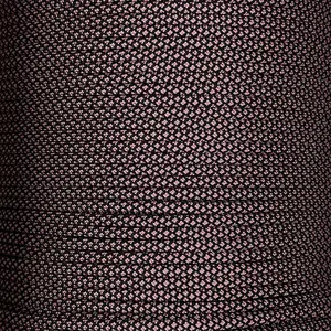 Rose Pink Diamonds on Black 550 Paracord