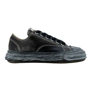 Maison Mihara Yasuhiro Cracked Leather Peterson Sneaker Low Black