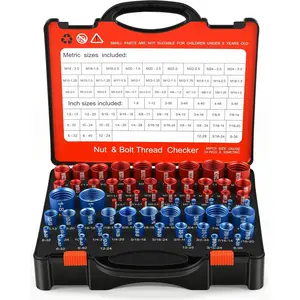 66 Pcs Nut and Bolt Thread Checker, 34 Standard & 32 Metric Detachable Bolt Size Finder Tool, Screw and Nut Identifier Thread Gauge Especially for Tight Spaces