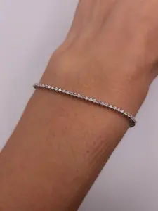 14Kt Gold 1 Ct Lab Grown Diamond Buttercup Setting Tennis Bracelet