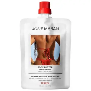 Josie Maran  Mini Golden Hour (Amber, White Musk) - Whipped Argan Oil Refillable Firming Body Butter