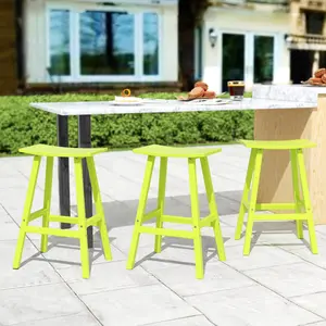 Paradise 29" Poly Outdoor Patio Bar Stool (Set of 3)