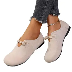 Women's Walking Shoes - Comfortable Slip-On Flats for All-Day Casual Wear