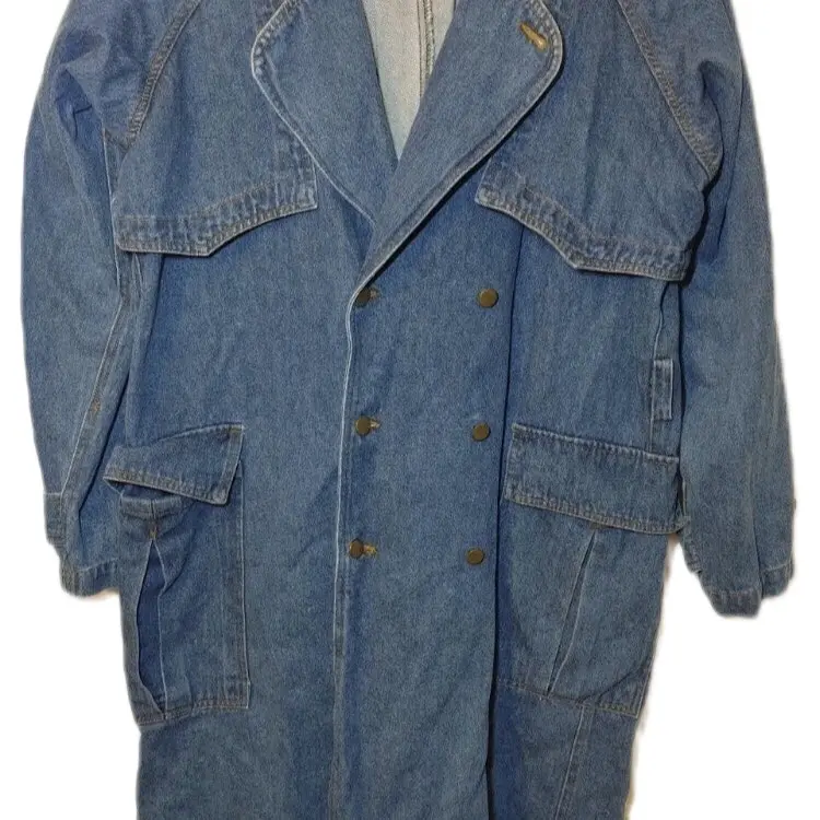 Denim trench coat