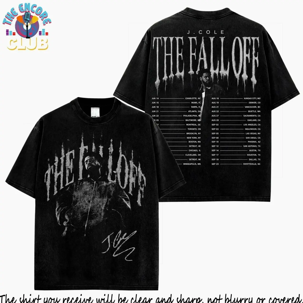 J Cole The Fall-Off World Tour 2026 Graphic Tee, Made in USA, 100% Cotton, Album Merch Inspired Shirt, Dreamville Streetwear T-Shirt, Hip Hop Fan Gift for Concert Lovers and Rap Fans 80C