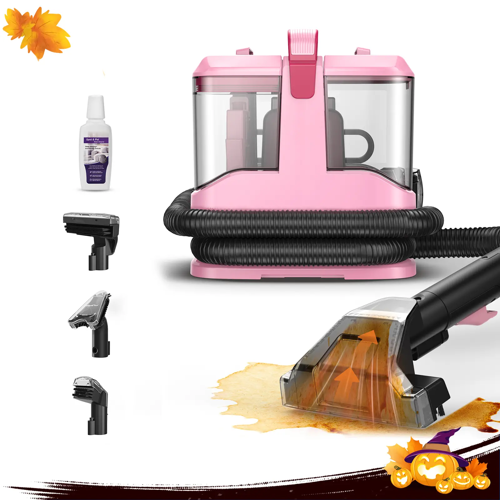 [FallDealsForYou] Upholstery Carpet Vacuum Cleaner, 18KPa Suction Spot Cleaning Machine for Pet Stains, Carpets, Sofa, Car Seats, Mattress, with 3 Mul