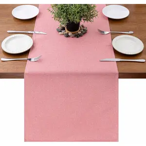 Pink Table Runner Valentines Day Seasonal Kitchen Dining Coffee Table Decoration 72 Inches Long Farmhouse Rustic  Table Runner Home Wedding Party Decor 16x72Inch