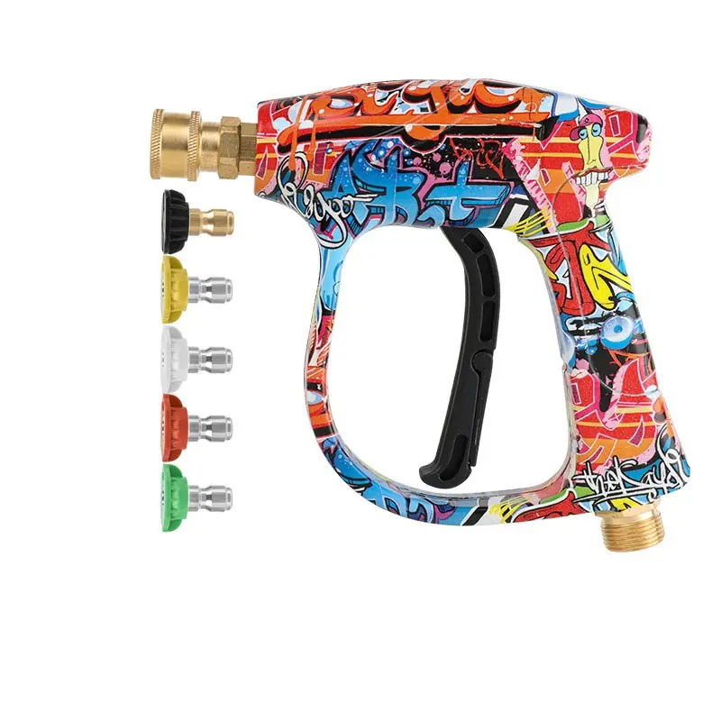 High Pressure Washer Car Wash Water Gun, Car Wash Sprayer, Car Wash Equipment, 5 Color Nozzle Fan Shape Column New Limited Edition Painted Water Gun Head M22