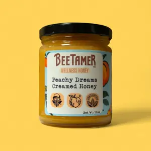 BeeTamer's Peachy Dreams – Raw Creamed Honey with Peach Flavor 11oz