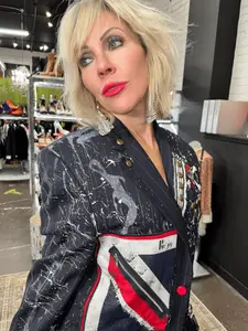 Punk Chaos Blazer with Paint Splashes