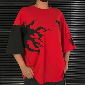Black Clover Asta's demon Tee Unisex Embroidery Fashion Wear Shirt Anime Fan Sweater Short Sleeve Fashion Wear Menswear Stylish#springtok Oversized Streetwear