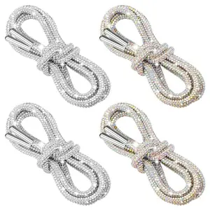 2 Pair Rhinestone Shoe Laces, Round Glitter ShoeLaces for Sneakers, Crystal Bling Diamond Rope Shoe Strings (47.2 inch) - Home Improvement.